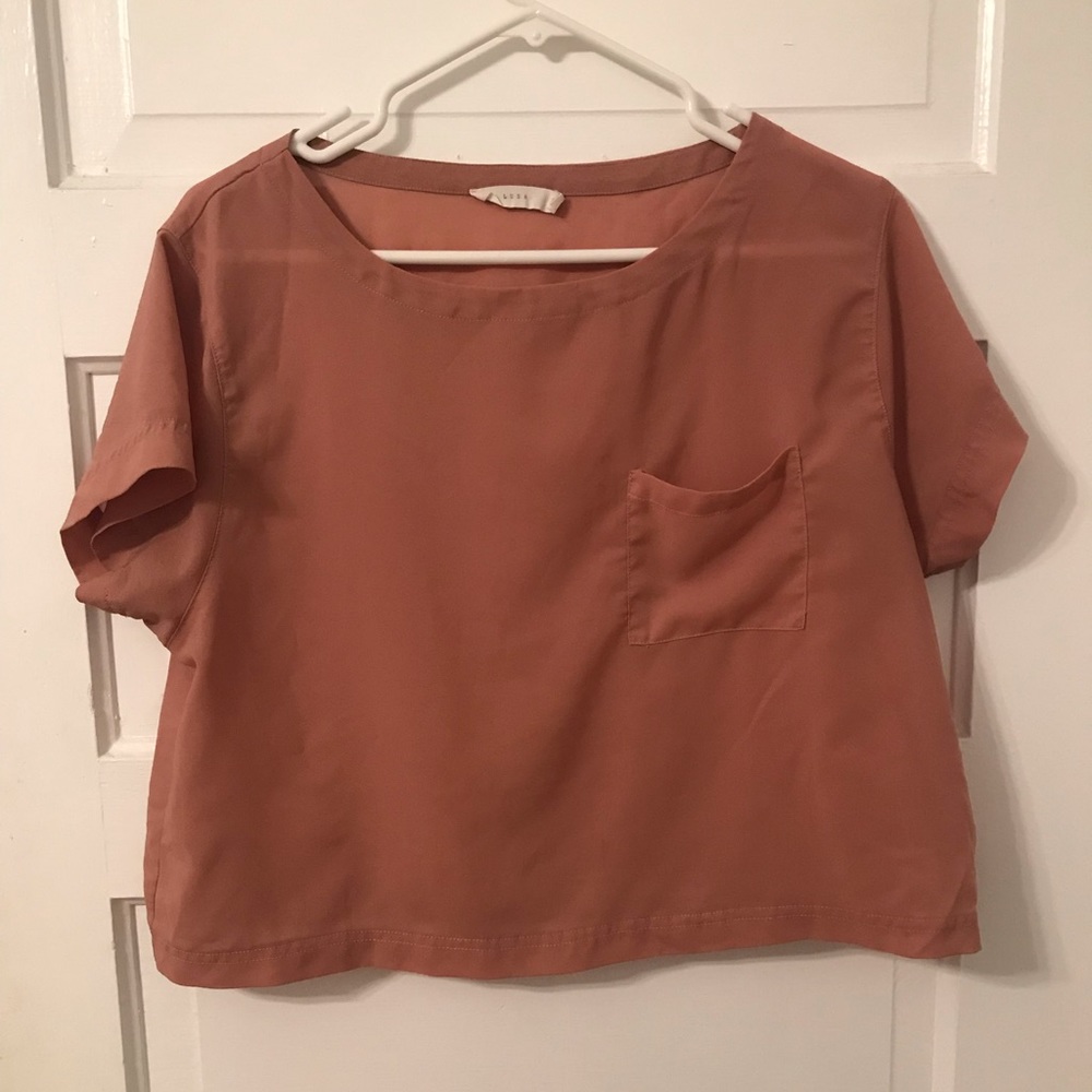 Chiffon cropped shirt
